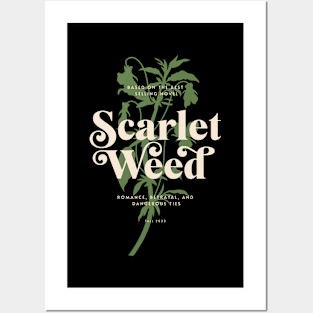 Scarlet Weed T-Shirt: Leaf Branch Graphic Tee Posters and Art